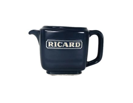 large blue Ricard Pitcher Ceramic France French Authentic Apero Pastis  Collector