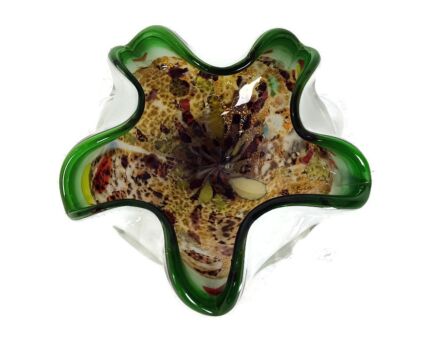 Gorgeous vintage art glass Murano Millefiori dish centerpiece small 