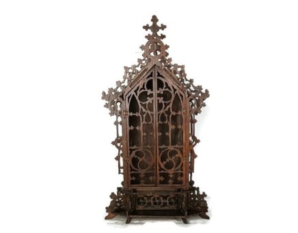 stunning vintage wall hanging standing chapel Niche Alcove wood for statue