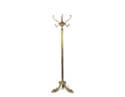 Standing Hall Tree Coat Hallway Rack Brass Hollywood regency Italian Fish Base eyecatcher  beautiful