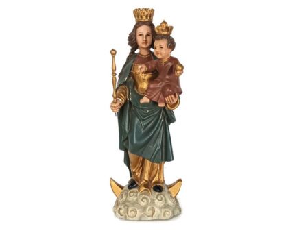 statue Our Lady of Arlon Notre Dame d'Arlon with Infant Jesus crowned signed vintage plaster