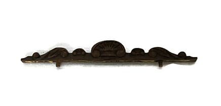 small antique hand carved wooden pediment over door trim reclaimed architectural
