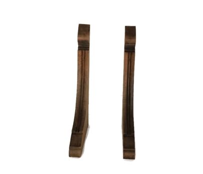 two small antique hand carved wooden corbels brackets trims reclaimed architectural
