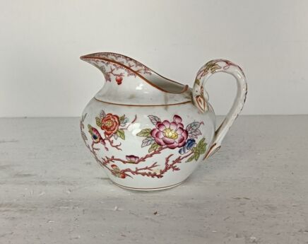 19th Century Sarreguemines Milk Jar Minton 252 pattern Marked France Porcelain creamer