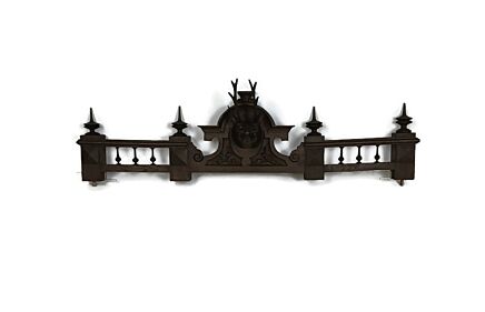 Antique hand carved wooden pediment over door Deer Black Forest reclaimed architectural