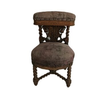 smoker chair antique Barley twist lounge chair empire style Fumeuse Rare