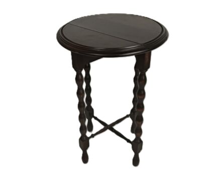 practical Bobbin Legs  Wooden Side Occasional Wine Coffee Table Pedestal foldable vintage