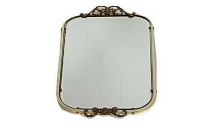 Mirror Hollywood regency Large Brass Ornate Beveled glass vintage 