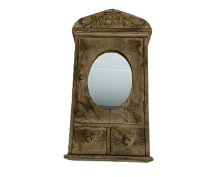 small antique barn style hanging medicine apothecary shaving cabinet wood 