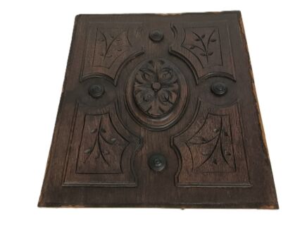 Panel antique carved wood Medallion Bas Relief door Panel reclaimed architectural