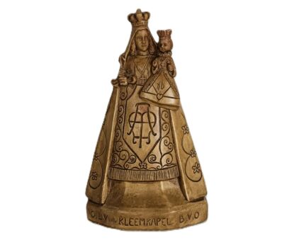 Art Deco Our Lady of Kleemkapel Kaprijke Statue Plaster Virgin Mary Infant Collector