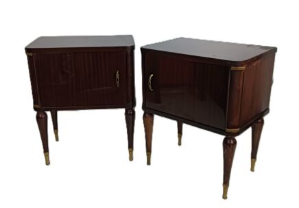 Pair   Vintage Nightstands End tables Mid Century Modern Wood Retro 