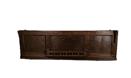 XL antique carved wood ornate pediment over door top cabinet reclaimed architectural salvaged