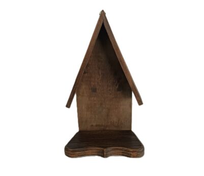 Chapel Niche for statue,  Vintage wood carved wood standing hanging  small