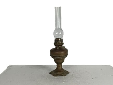 Antique L&B LB oil lamp Brass Lempereur et Brevette Belgium brass
