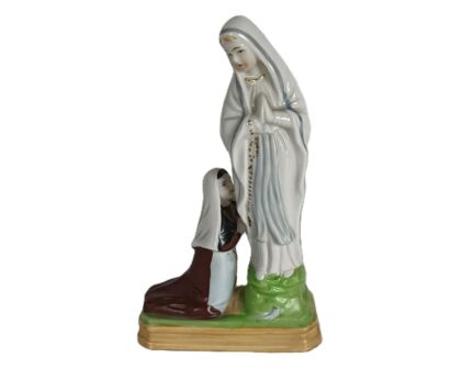 Statue St Bernadette Soubirous Virgin Mary Lady of Lourdes French Porcelain small