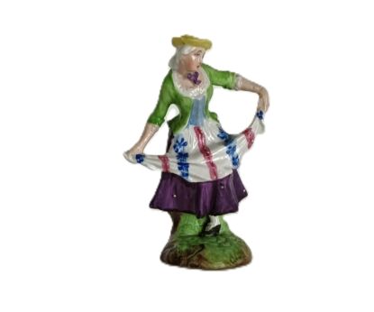small porcelain figurine Colombine comedy Johann Joachim Kaendler for Meissen antique ca 1750