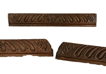 set of 3 trims corbels pediments carved ornate wood reclaimed antique salvaged architectural