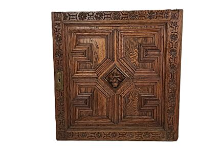 antique   door panel lion head ornate carved wood architectural reclaimed