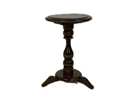 vintage small pedestal plant stand side table carved wood barn style