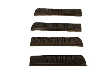 set of 4 trims corbels pediments boards slats carved wood reclaimed antique salvaged architectural