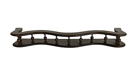 antique small bent wooden pediment over door spindles reclaimed architectural