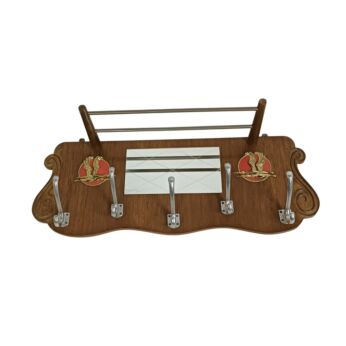 Rockabilly Coat Rack with Mirror and Flying Bird Motifs