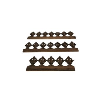 Antique English Neo-Gothic Chatsworth Style Oak Architectural Tracery Panels - Set of 3