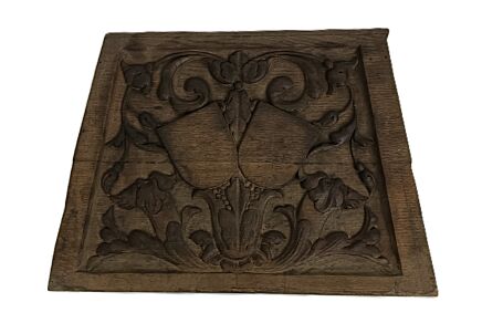 Antique Ornate Carved Wood Wall Panel Bas Relief