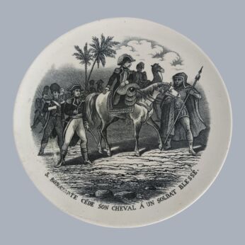 Small Collector Cabinet Wall Plate Napoleon Bonaparte Maastricht HTF black white mini