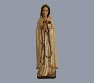 Statue Our Lady Maria Rosa Mystica Montichiari Italian Plaster Pilgrim Madonna 1982 Italy