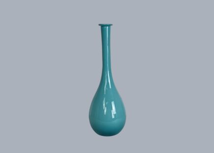 Vintage Large Bottle Cased Glass Italy Azzurro Blue