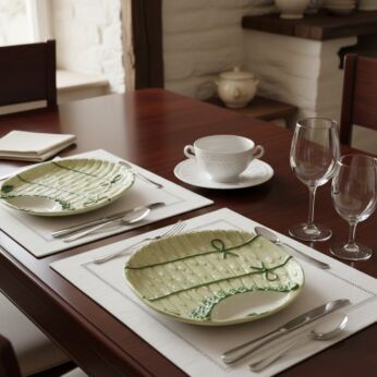 Two Large Asparagus Plates Portugal Vintage Serving Plates