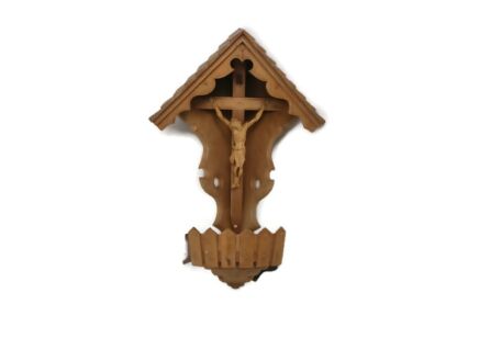 stunning Corner Crucifix hand Carved Folk art Cross Jesus Christ wall hanging hand made WOW