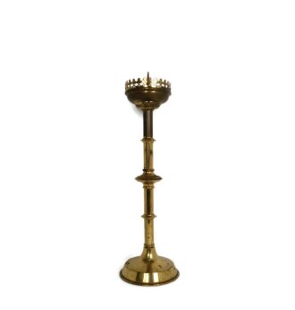 Antique Candle Holder Candle stick Church  Chapel Altar Monastery Brass Gothic Beautiful  