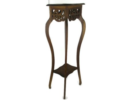Art Nouveau Pedestal Table Plant Flower Stand Side Table 2 Tier Art Deco Barn Country style Gorgeous Antique 31.29"