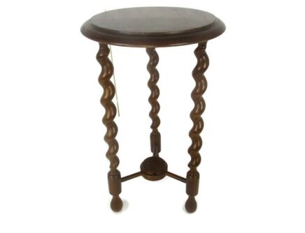 Barley Twist Wooden Side Wine Table Pedestal Plant Bonsai Stand Two Tier Barn Country Farmhouse Style  