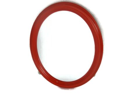 Retro Vintage Oval Orange Bathroom Mirror Seventies HTF 