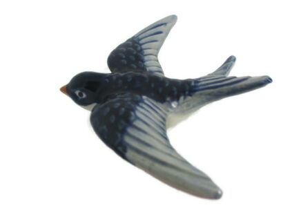 Lovely Decorative Porcelain Biscuit Figurine Swallow Hope Faith Good Luck