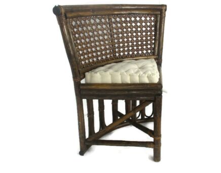 Vintage Bamboo Rattan Rush Back  Child chair  Wicker 