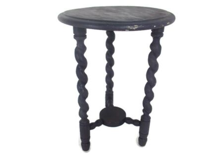 Barley Twist Wooden Side Wine Table Pedestal Plant Bonsai Stand Two Tier Country Farmhouse Style  