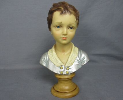 Bust Resin Young  Little Boy Vintage Gorgeous Italy Italian Scultura Italia Figurine