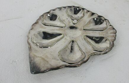 Spanish Valenti Silver Plated Oyster Seafood Snake Plate