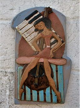 Mid Century Modernist Design Ceramic Modernist Wall Plaque Gorgeous Gres Guerin