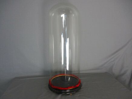 Large Antique Round Hand Blown Glass Dome Globe Steampunk Statue Display 25.59"