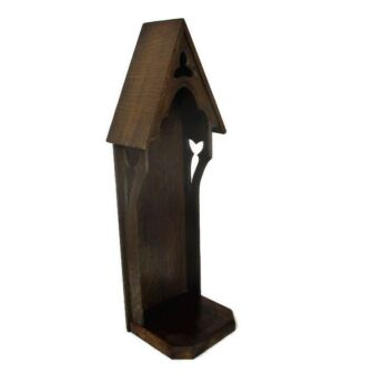 hand Carved Wooden Oak Chapel Niche for Statue Standing Lovely