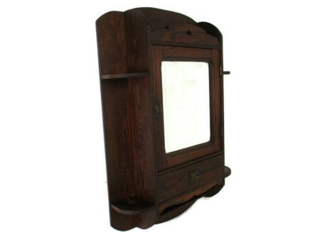 Mid Century Kitchen Apothecary Pharmacy Medicine Bathroom Wall hanging Cabinet Barn Country Style Farmhouse