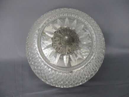 Gorgeous French Ceiling Lamp Fixture Plafonniere Ornate   Bubbled Crystal Hollywood Regency