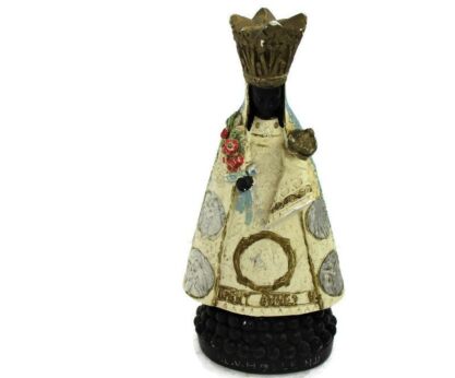 Black Madonna De Hal Halle Virgin Mary Statue Figurine Plaster Collector HTF 11.61