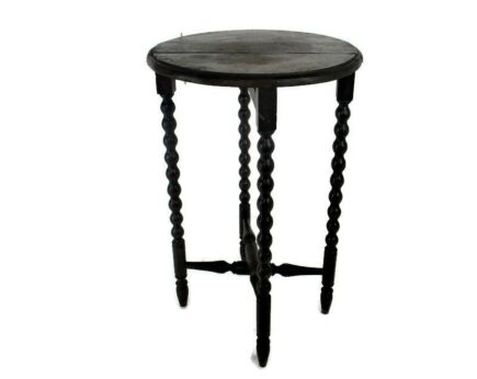 practical Bobbin Legs Wood Side Occasional Wine Coffee Table Pedestal Plant Stand pliable Edwardian Style